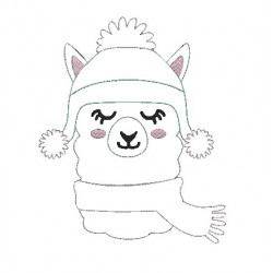 Stickdatei - Winter Lama Appli